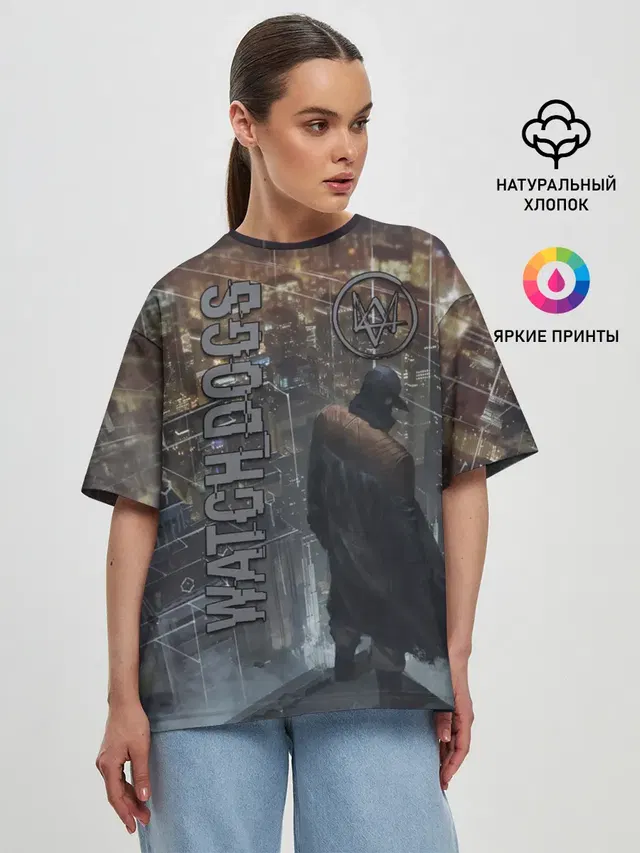 Женская футболка оверсайз