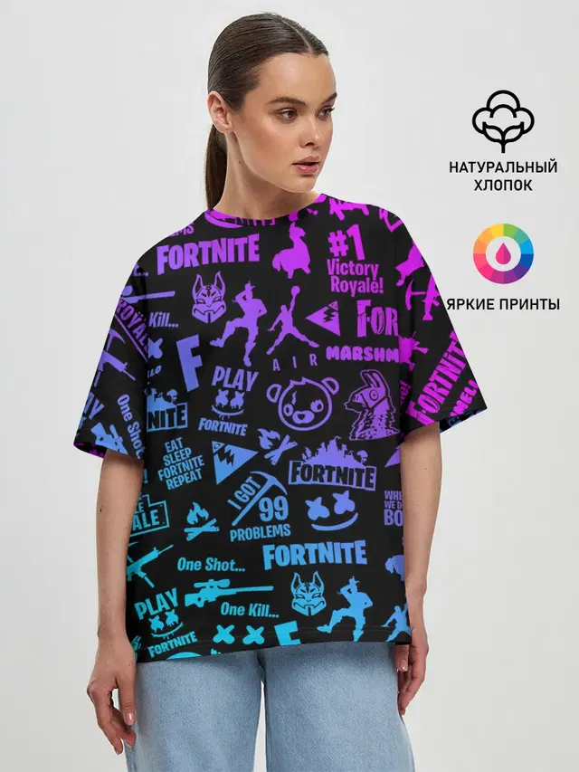 Женская футболка оверсайз