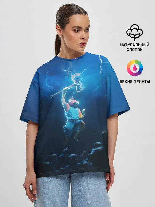 Женская футболка оверсайз