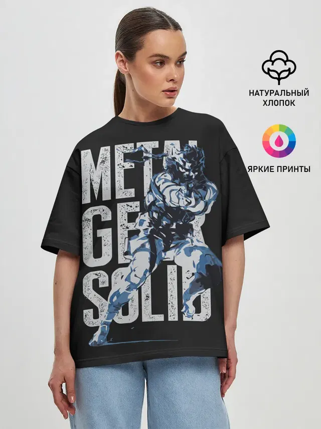 Женская футболка оверсайз с принтом «Metal Gear»