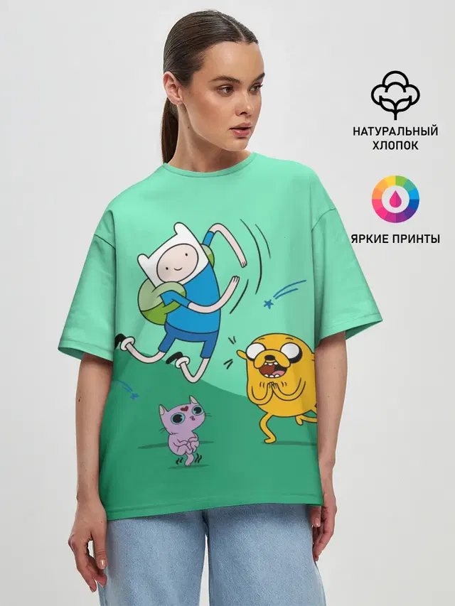 Женская футболка оверсайз