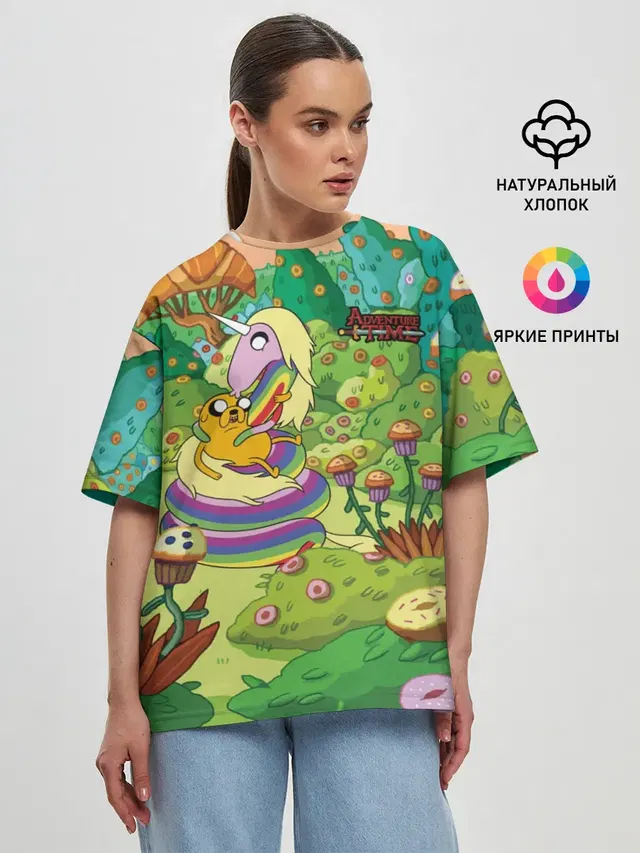 Женская футболка оверсайз