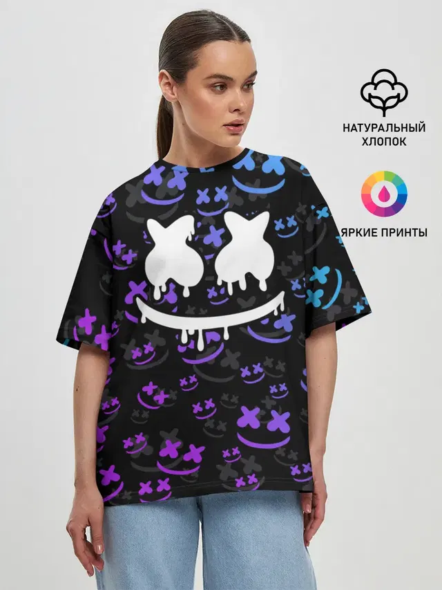 Женская футболка оверсайз