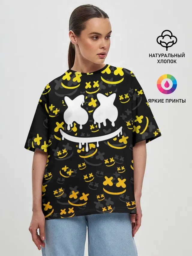 Женская футболка оверсайз