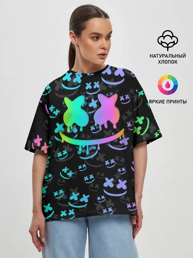 Женская футболка оверсайз