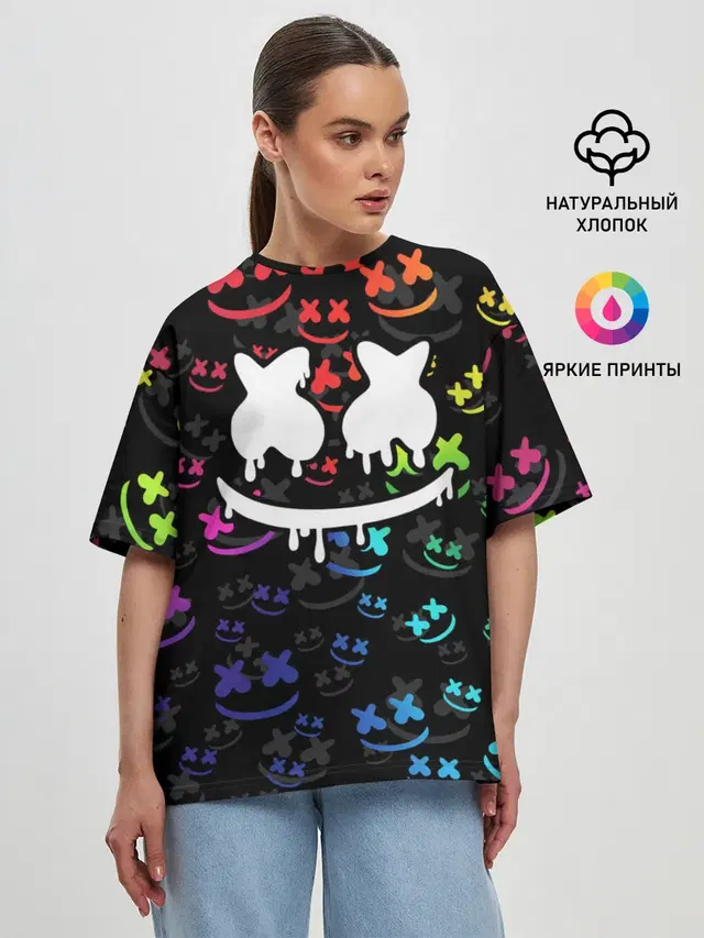 Женская футболка оверсайз
