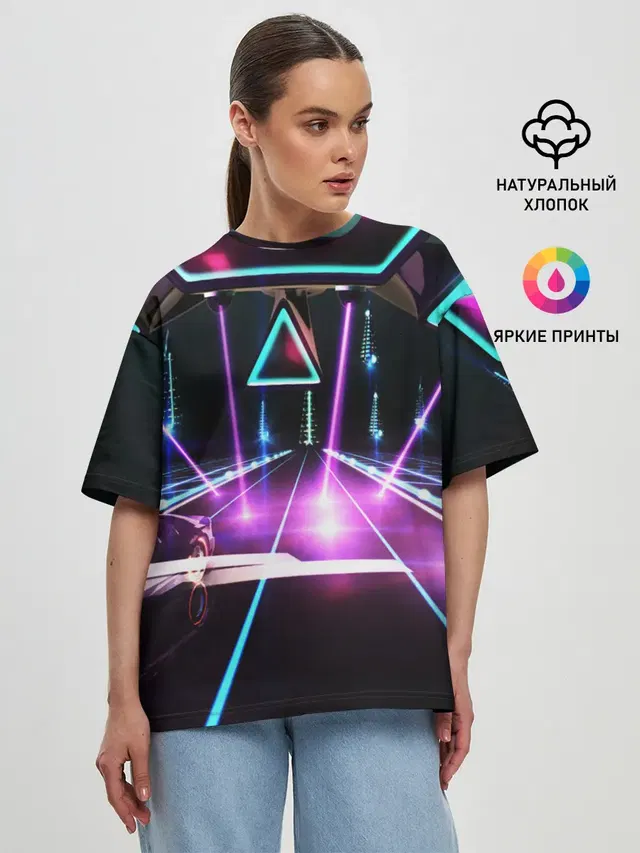 Женская футболка оверсайз