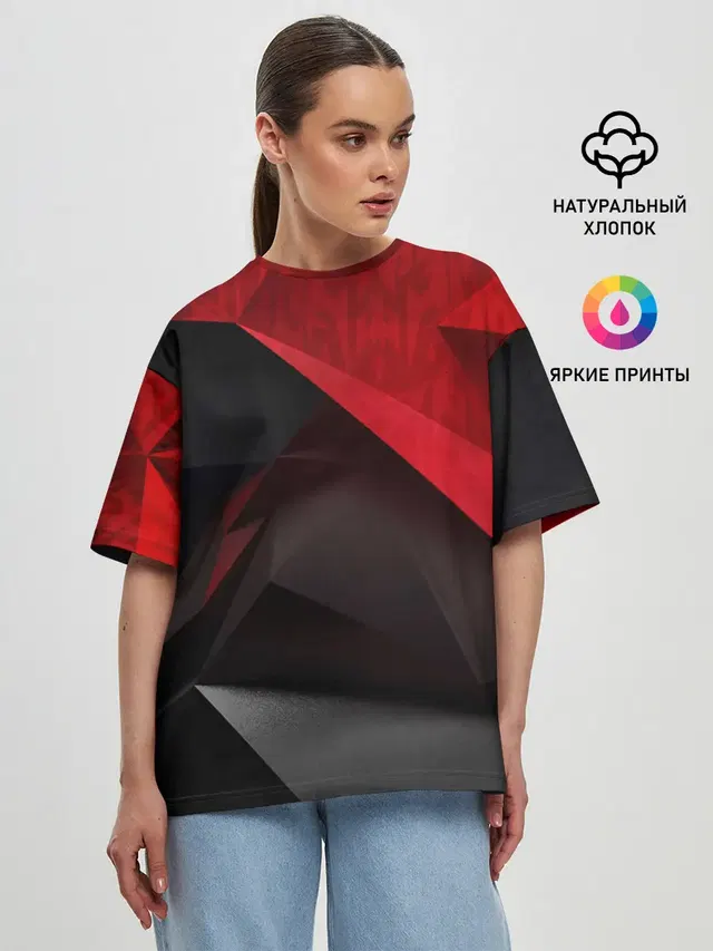 Женская футболка оверсайз