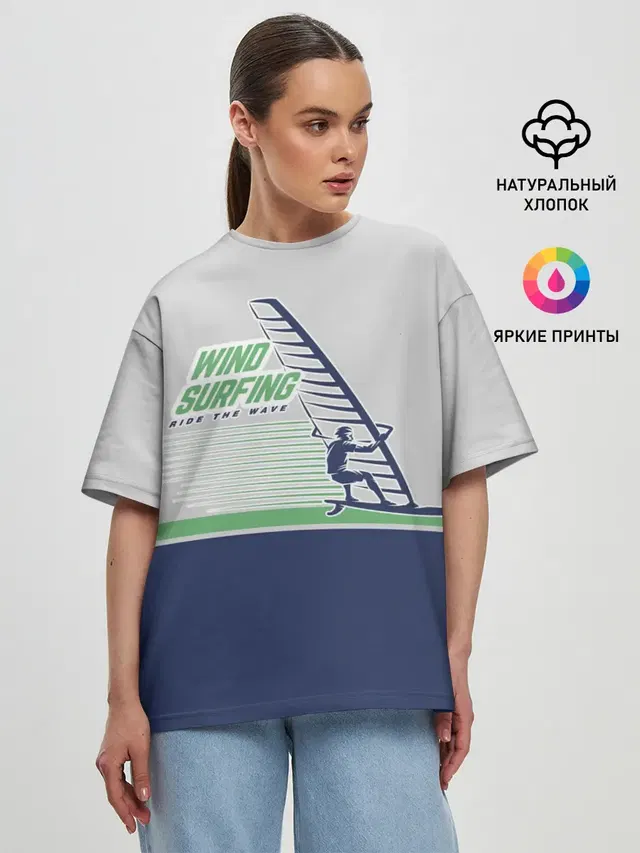 Женская футболка оверсайз
