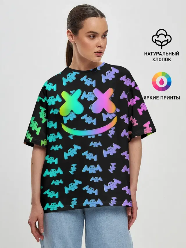 Женская футболка оверсайз