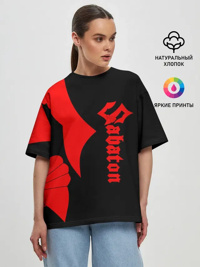 Женская футболка оверсайз