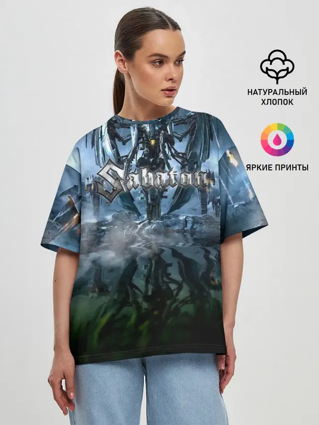 Женская футболка оверсайз
