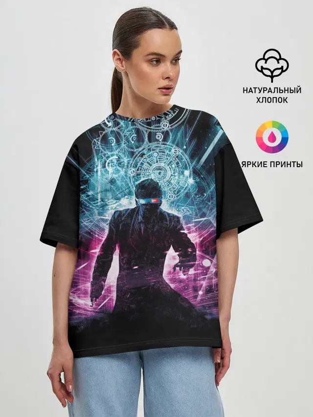 Женская футболка оверсайз
