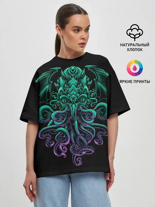 Женская футболка оверсайз