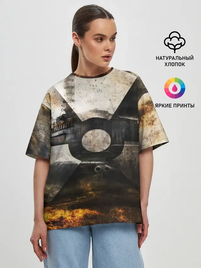 Женская футболка оверсайз