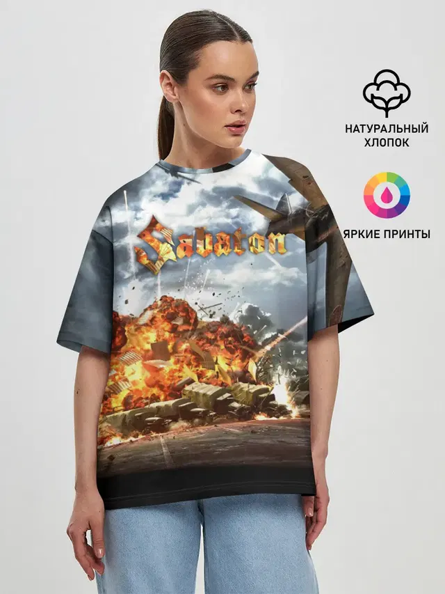 Женская футболка оверсайз