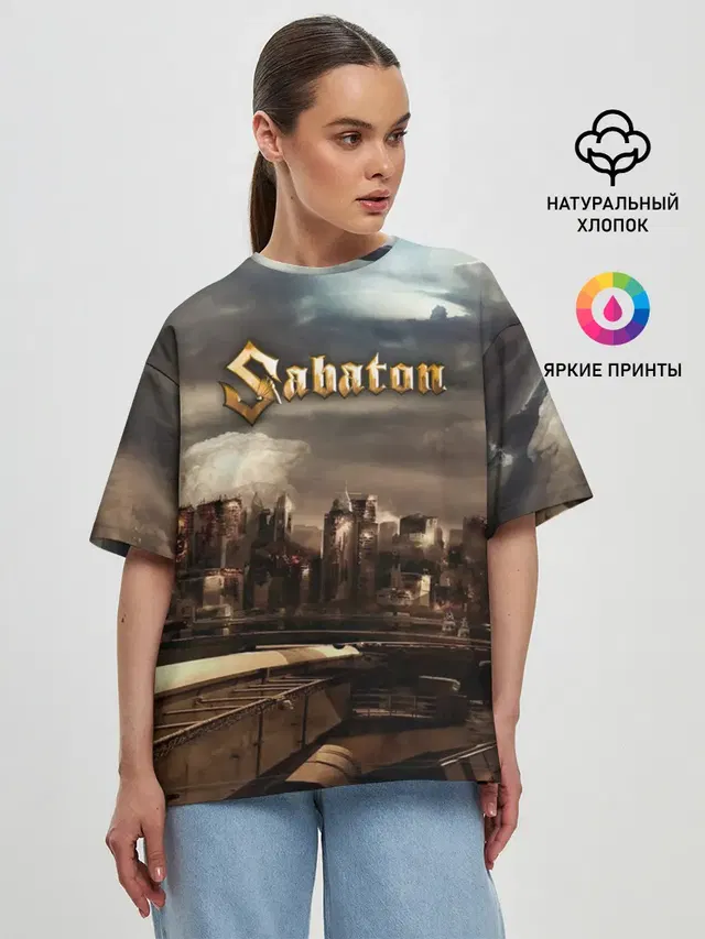 Женская футболка оверсайз