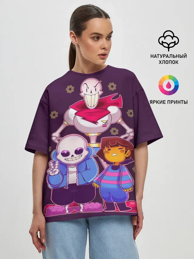 Женская футболка оверсайз