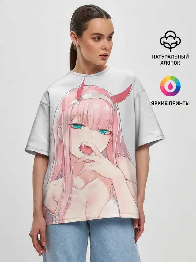 Женская футболка оверсайз