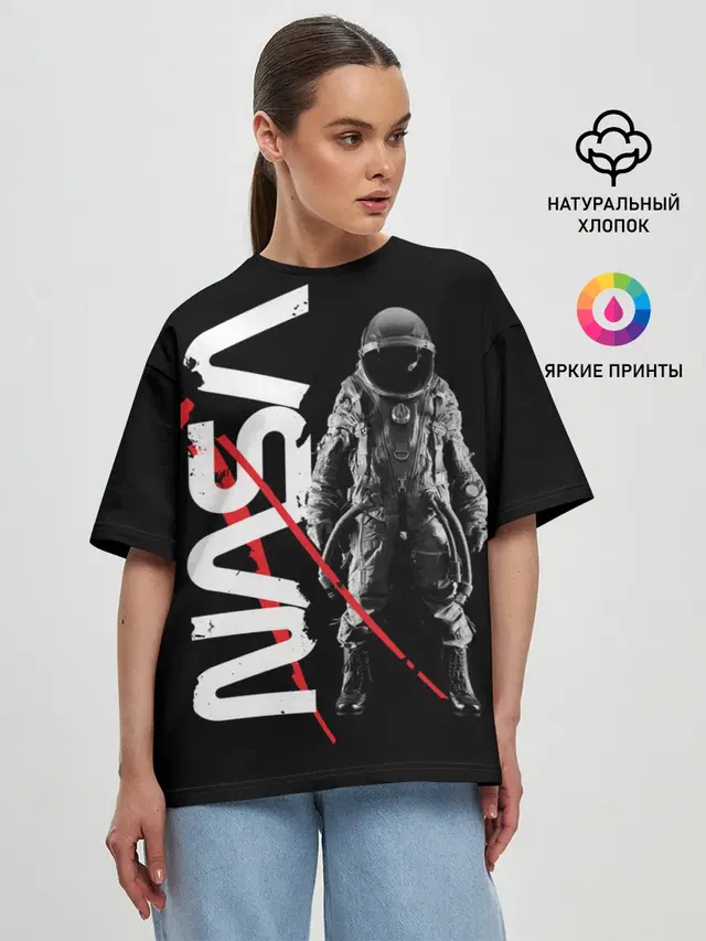 Женская футболка оверсайз