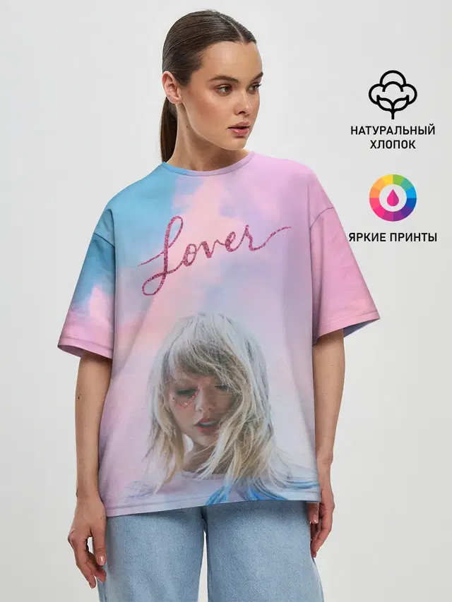 Женская футболка оверсайз с принтом «Taylor Swift — TAYLOR SWIFT - Lover»