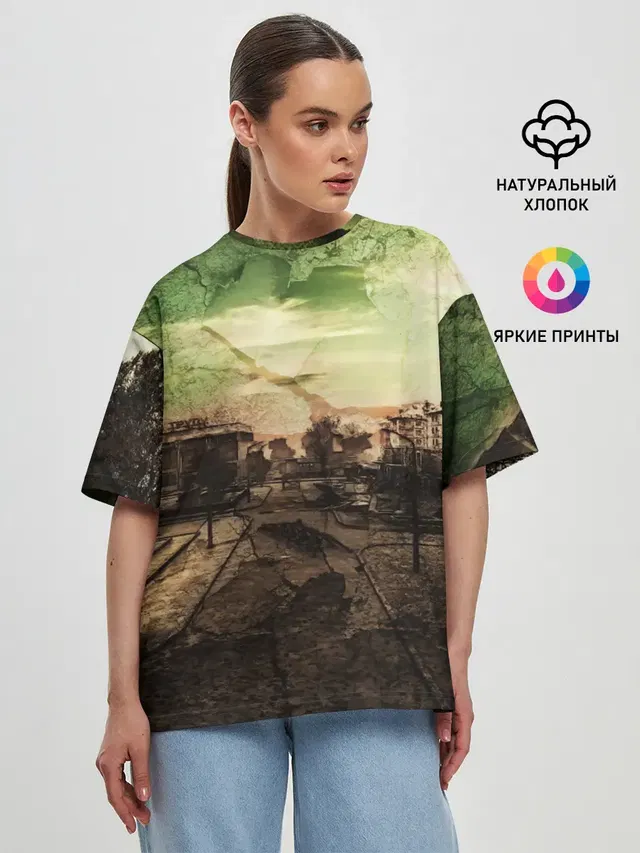 Женская футболка оверсайз