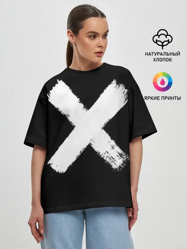 Женская футболка оверсайз