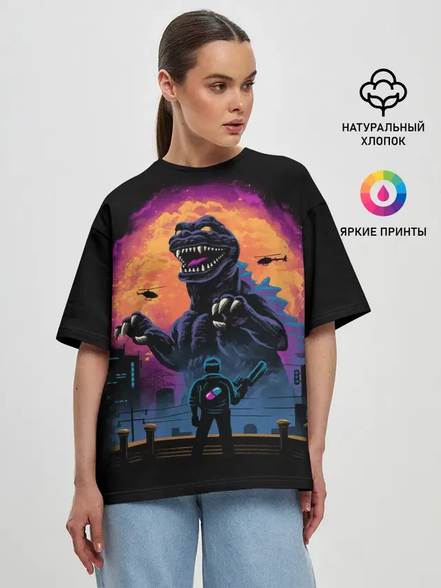 Женская футболка оверсайз