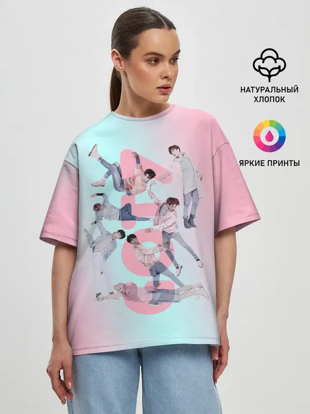 Женская футболка оверсайз