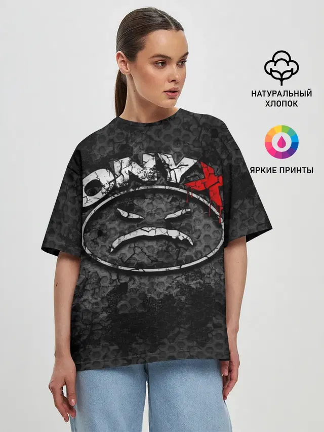 Женская футболка оверсайз