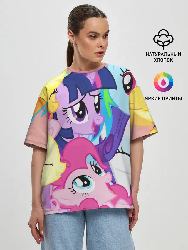 Женская футболка оверсайз