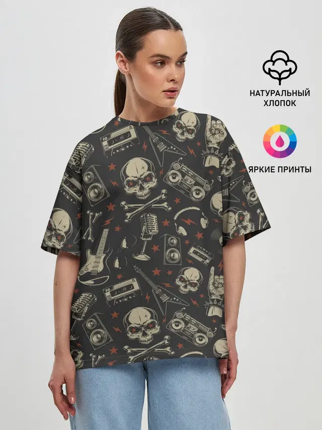 Женская футболка оверсайз