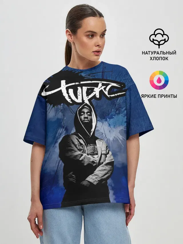 Женская футболка оверсайз