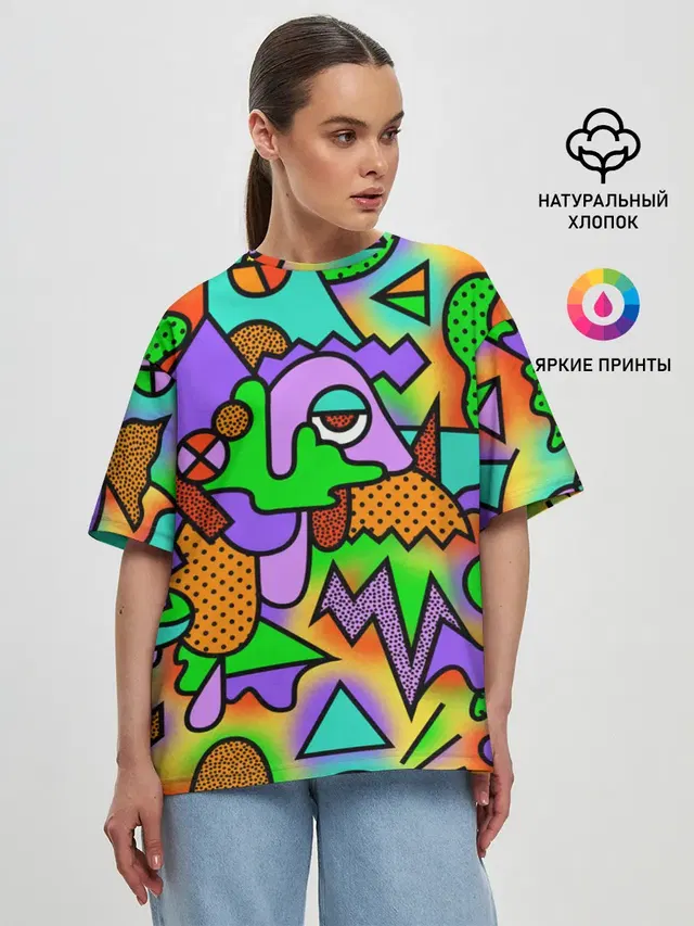 Женская футболка оверсайз