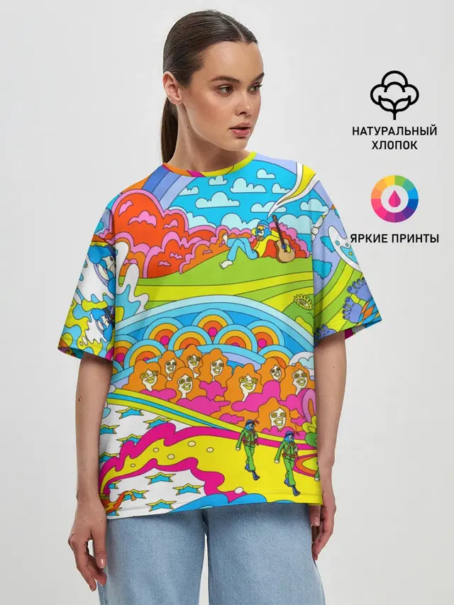 Женская футболка оверсайз