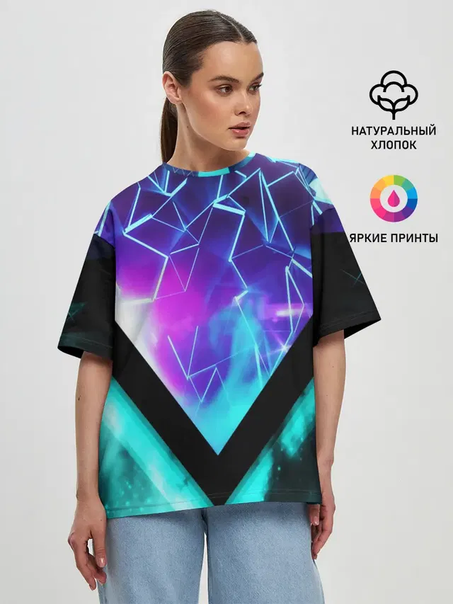 Женская футболка оверсайз