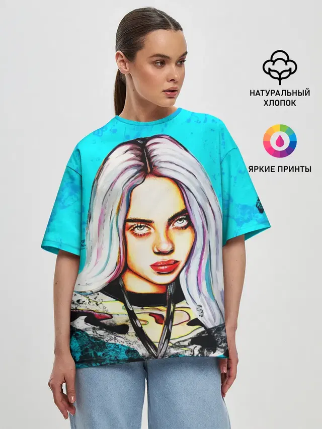 Женская футболка оверсайз