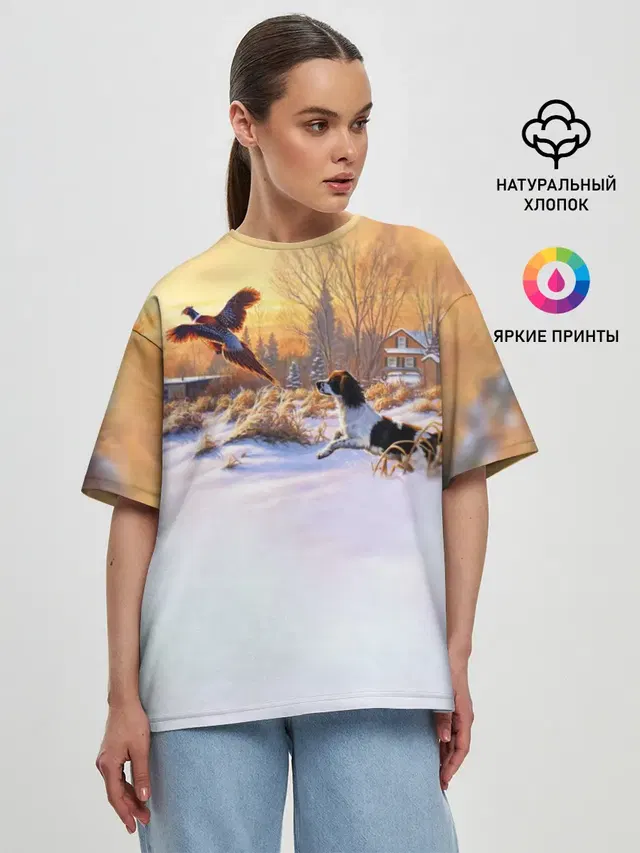 Женская футболка оверсайз