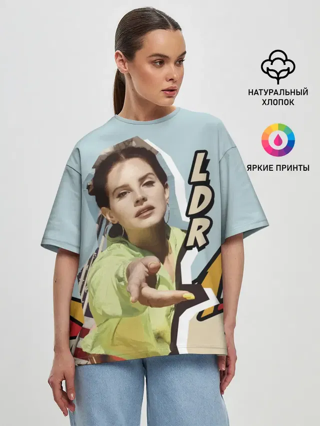 Женская футболка оверсайз