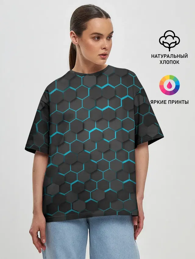Женская футболка оверсайз