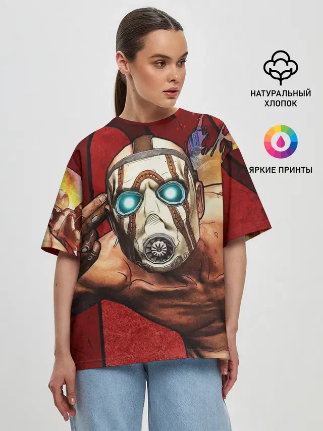 Женская футболка оверсайз с принтом «Разные игры — BORDERLANDS 3»