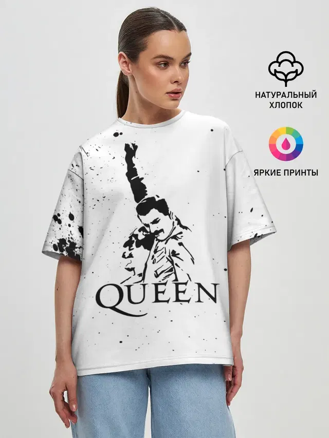 Женская футболка оверсайз