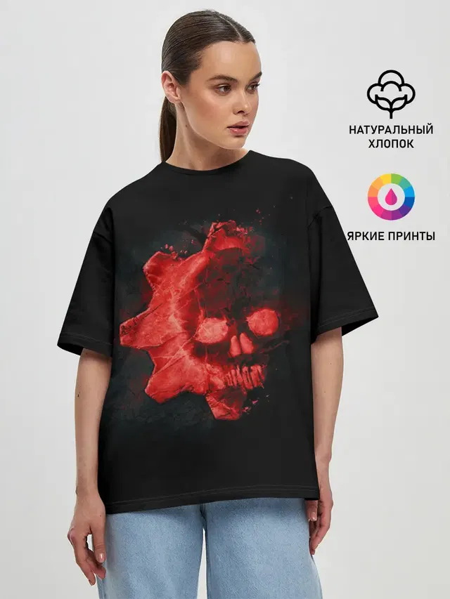 Женская футболка оверсайз