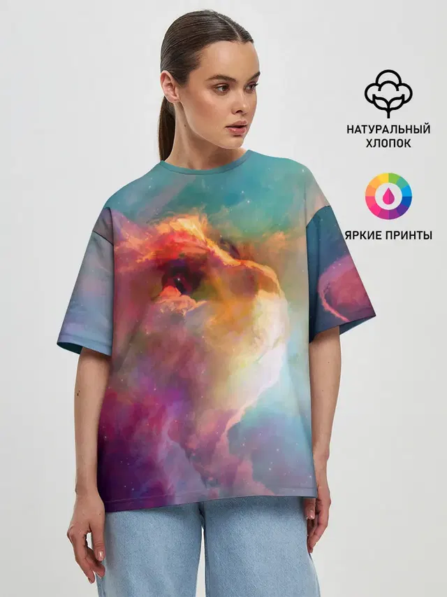 Женская футболка оверсайз
