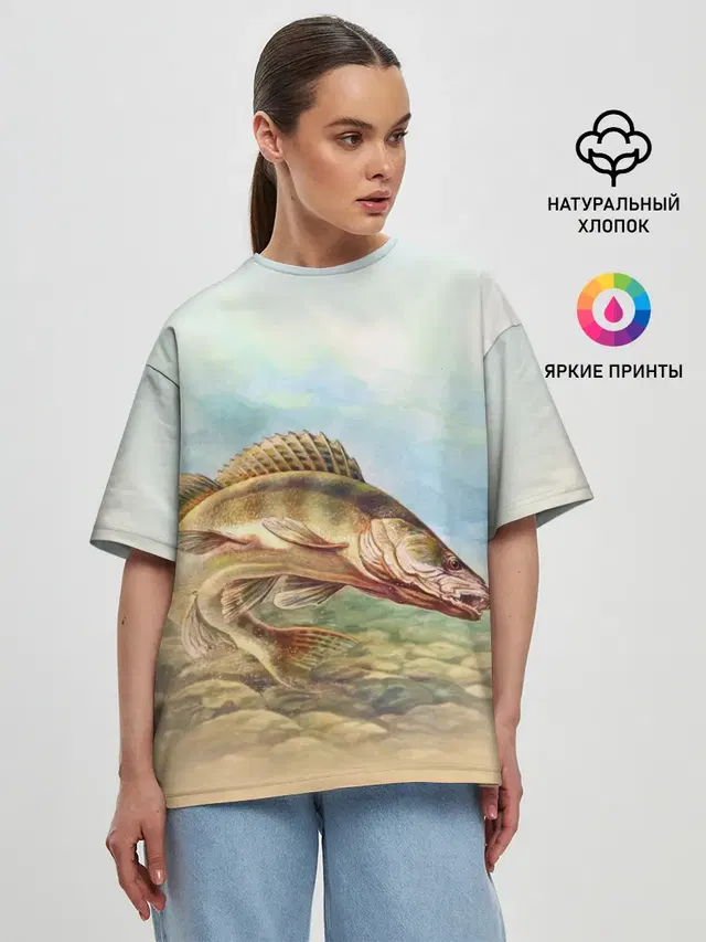 Женская футболка оверсайз