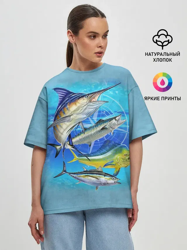 Женская футболка оверсайз