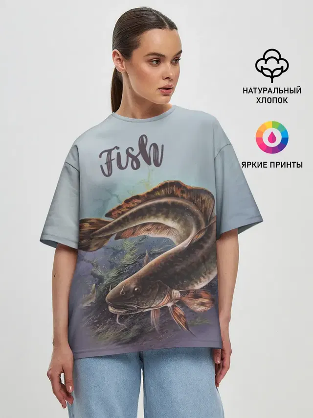 Женская футболка оверсайз