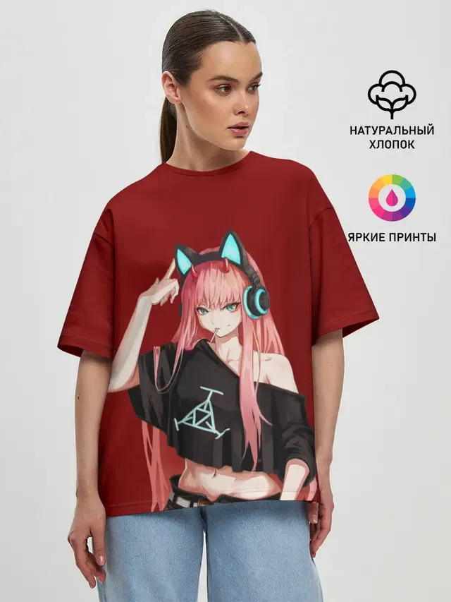 Женская футболка оверсайз