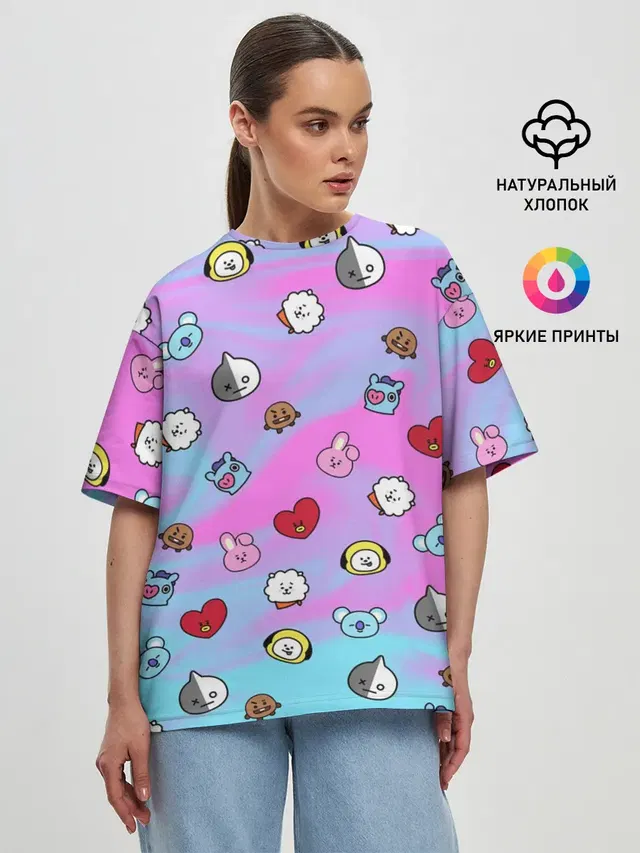Женская футболка оверсайз