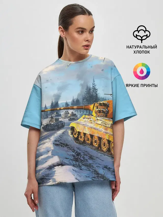 Женская футболка оверсайз